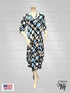 A-line Maxi Dress 3/4th Sleeve -D075